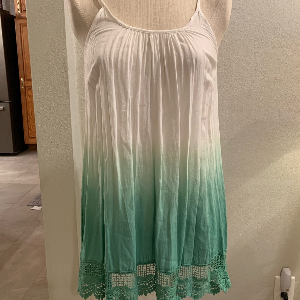 Green Light Weight Ombré Sun Dress